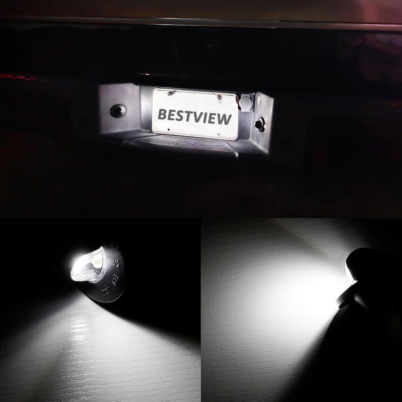 Best View License Plate Light,Led Rear Bumper Tag Lamp Housing Assembly Replacement for Ford F150 F250 F350 F450 F550 Super Duty Ranger Explorer Bronco Excursion Expedition, 2 PCS(White) - Image 3